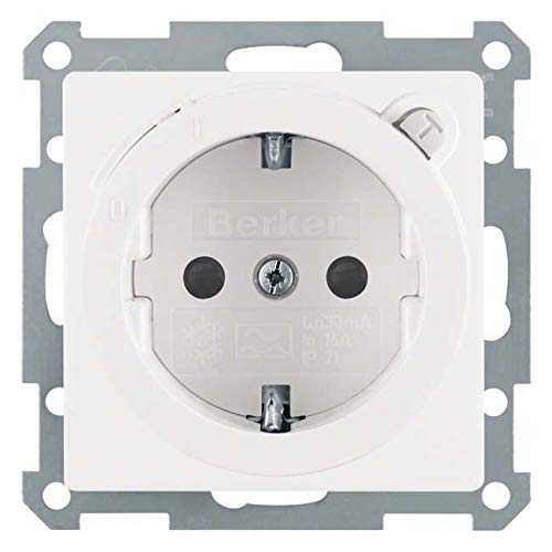 Berker 47086089 Steckdose SCHUKO mit FI-Schutzschalter u. erh.BS Q.1/Q.3 polarweiß, samt Mesch Shop Berker 47086089 Steckdose SCHUKO mit FI-Schutzschalter u. erh.BS Q.1/Q.3 polarweiß, samt Mesch Shop